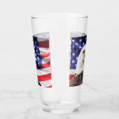 Coupe américaine de drapeau et d'aigle en verre (Droite)