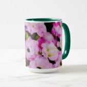 Coupe Art Mug de l'aquarelle florale rose (Devant droit)