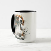 Coupe beagle Splatee de café Mug (Devant gauche)