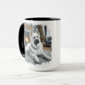 Coupe blanche allemande Shepard Christmas Mug (Devant gauche)