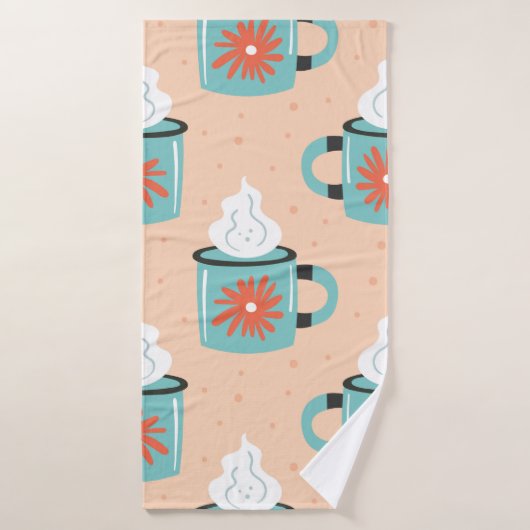 Coupe bleu clair avec motif sans vapeur, texture (Serviette de bain)