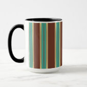 Coupe Brown de Mug avec Turquoise, Noir & Beige (Gauche)