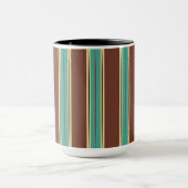 Coupe Brown de Mug avec Turquoise, Noir & Beige (Centre)