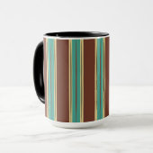 Coupe Brown de Mug avec Turquoise, Noir & Beige (Devant gauche)