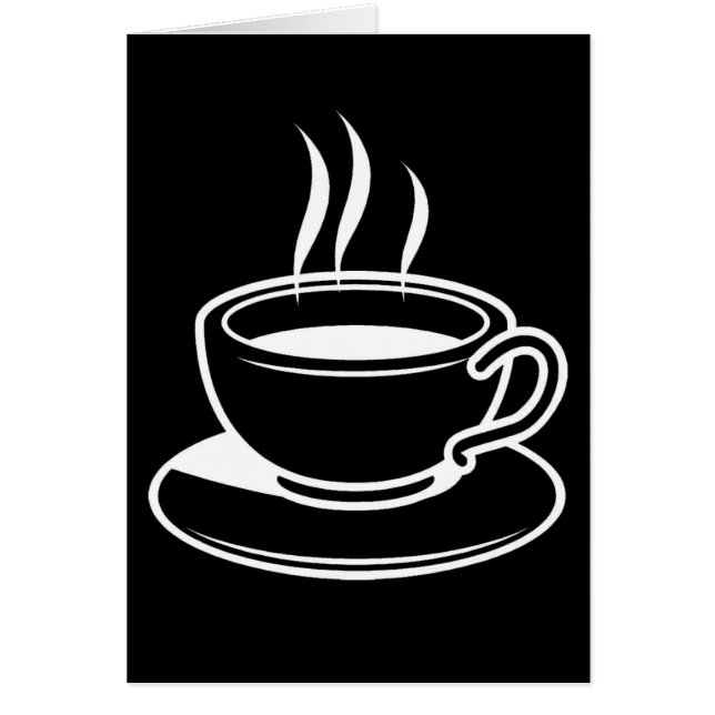 Coupe chaude de café - Noir (Devant)