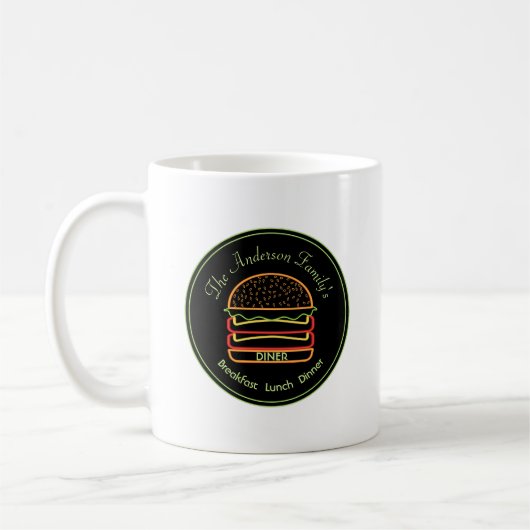 Coupe Cheeseburger de café Mug Diner en famille (Gauche)