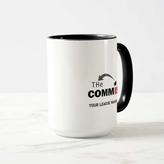 Coupe Commish Coffee Mug Custom Ajouter Nom de la  (Devant droit)