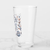Coupe d'aquarelle bleu Floral en verre (Gauche)