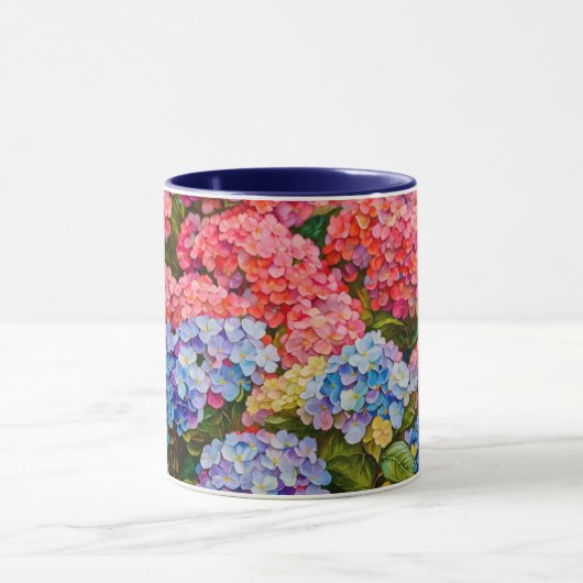 Coupe d'Art Mug Fleurs d'Hydrangée colorée (Centre)