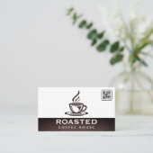 Coupe de café à la vapeur | Carte de visite de cod (Debout devant)