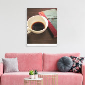Coupe de café avec livre sur toile (Insitu(Salon))