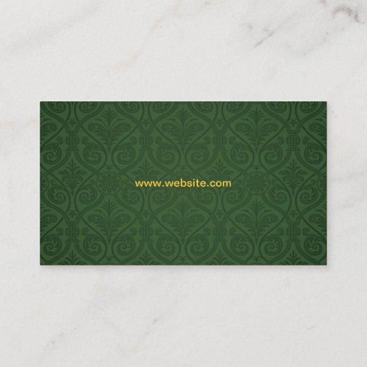 Coupe de café Damask Carte de visite vert (Dos)