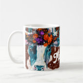 Coupe de café de la Mug Cows Flower Design personn (Gauche)