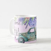 Coupe de café Mug Conception de Camion Floral Pers (Devant gauche)