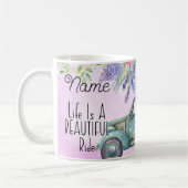 Coupe de café Mug Conception de Camion Floral Pers (Gauche)