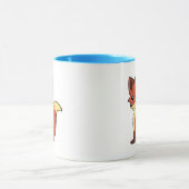 Coupe de caricature Fox Blue et White Mug (Centre)