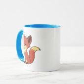 Coupe de caricature Fox Blue et White Mug (Devant gauche)