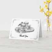 Coupe de Carte de remerciements de thé (Fleur jaune)