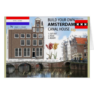 Coupe de Chambre de canal d'Amsterdam et carte