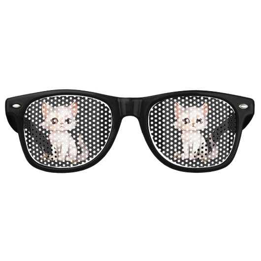 COUPE DE CHAT BLANC LUNETTES SOLEIL (Devant)