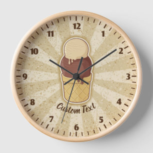 Coupe de crème glacée à deux boules Grande horloge
