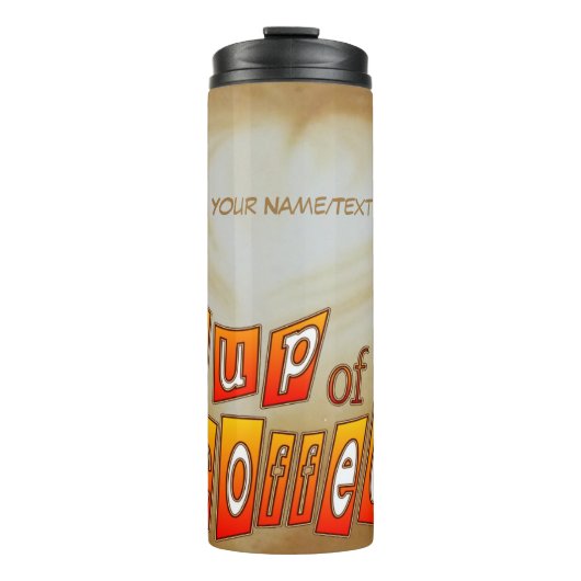 Coupe de croûte de café. Bouteille isotherme (Devant)