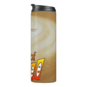 Coupe de croûte de café. Bouteille isotherme (Tourné sur la droite)