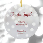 Coupe de fête Ornement en céramique elf de Noël