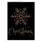 Coupe de flocons de neige rouge, noir et vert (Devant)