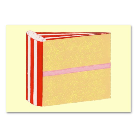 Coupe de gâteau jaune lisant des cartes de poche p (Devant)