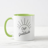 Coupe de Gratitude Sunshine Moderne Positivité Mug (Gauche)