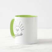 Coupe de Gratitude Sunshine Moderne Positivité Mug (Devant gauche)