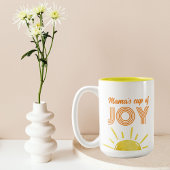 Coupe de la joie de maman - mug jaune rétro