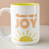 Coupe de la joie de maman - mug jaune rétro