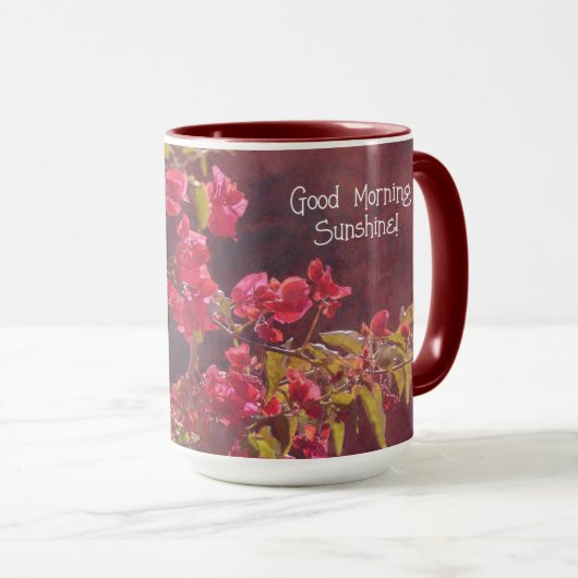 Coupe de la Mug Rouge rose rouge Sunshine Bonjour (Devant droit)