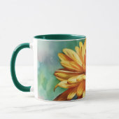 Coupe de Mug Art Floral Flower Orange (Gauche)