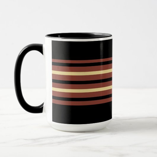 Coupe de Mug de Café à rayures noires - Modeste Ch (Gauche)