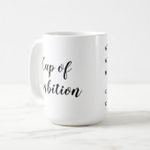 Coupe de Mug de café d'ambition (case à cocher) (Devant gauche)