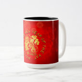 Coupe de papier Red Gold Lanterns Rat 2020 2T Mug (Devant droit)