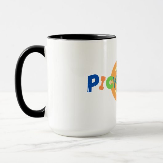 Coupe de Pickleball café Mug à deux tons, 15 oz (Gauche)