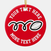 Coupe de rugby sport ornement arbre de Noël (Devant)