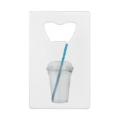 Coupe de smoothie en plastique vide avec paille (Dos)