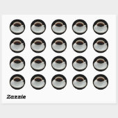Coupe de stickers café (Feuille)