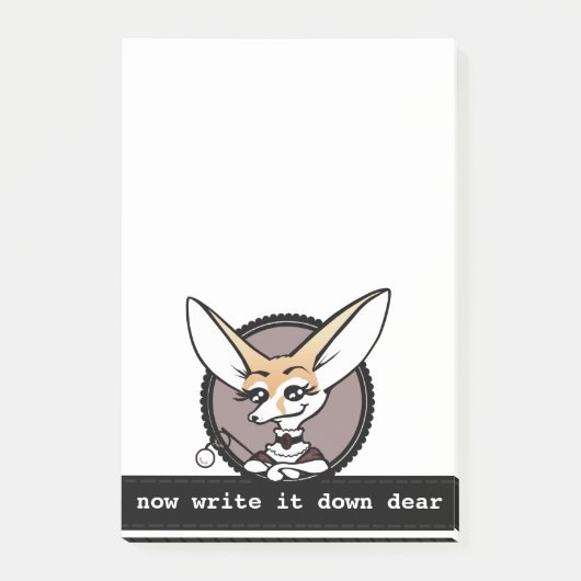 COUPE DE STYLE DE CARTOON FENNEC FOX POST-IT NOTEP (Devant)