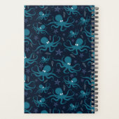 Coupe de texte personnalisée Octopus bleu (Dos)