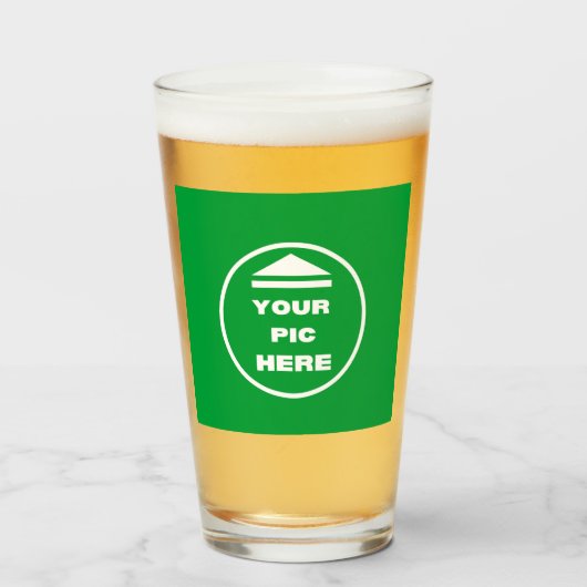 Coupe de verre 16oz - Personnalisé Ajouter votre i (Devant (rempli))