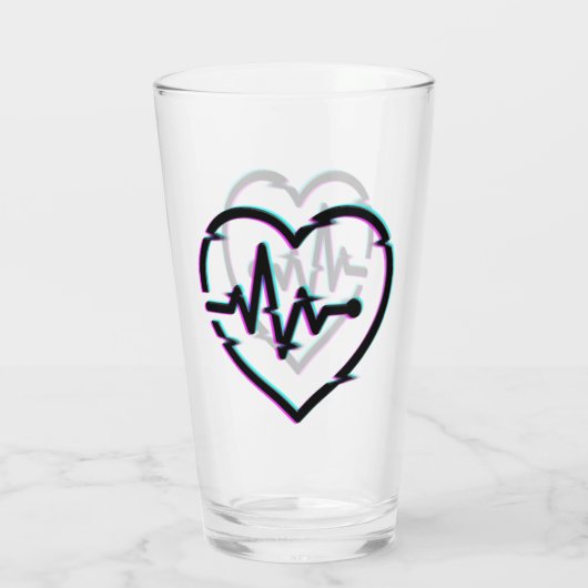 Coupe de verre Coeur Check (Dos)