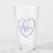Coupe de verre Coeur Check (Devant)