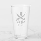 Coupe de verre de capitaine pirate personnalisé (Dos)