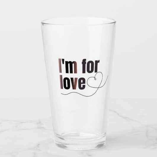 Coupe de verre en entrée pour l'amour. Belle inscr (Devant)